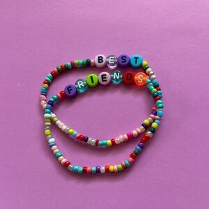 Colorful Beaded 'Best Friends' Bracelet Set